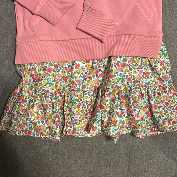 Mini Boden Hoodie Popover Dress (liberty print) size 7-8 - Picture 3 of 3